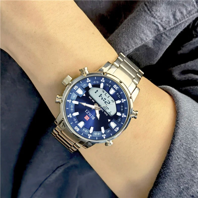 Luxury Men's Gold Quartz Chronograph Sports Watch