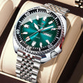 POEDAGAR Luxury Business Men's Waterproof Stainless Steel Quartz Watch